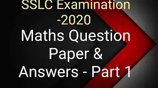 Kerala SSLC  Maths Exam Question paper 2020 Answers -part 1