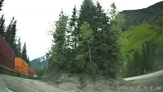 CPKC at Flat Creek in Rogers Pass