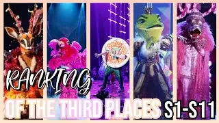 RANKING de los terceros lugares de The masked singer USA (S1-S11)