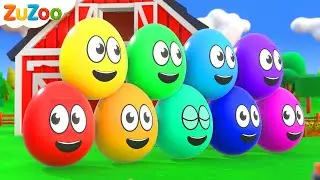 Learning Colors and Numbers Song | Colorful Eggs on the Farm | ZuZoo Nursery Rhymes & Kids Songs