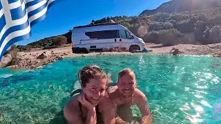 FREE natural hot springs in Greece // Vanlife Greece 🇬🇷
