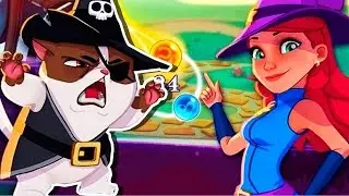 Обзор игры Bubble Witch 3 Saga [King] Норм игра, такая же как и Angry Birds Pop, 6/10