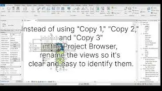 Duplicate views in Revit, Duplicate with Detailing & Duplicate as a Dependent #revit #bim