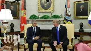 Trump meets with Colombian president at White House