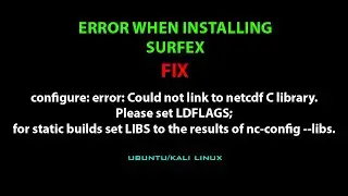 configure: error: Could not link to netcdf C library. Please set LDFLAGS; for static builds