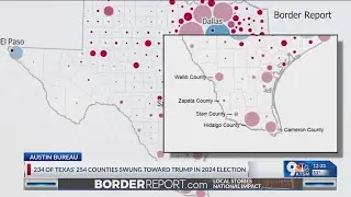 234 of 254 counties in Texas swung toward Trump in 2024 election