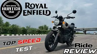Royal Enfield Hunter 350 Detailed Ride Review and Top Speed check ✅ #hunter350 #royalenfield #bullet