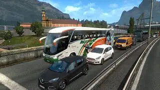 ets2 1.37 | Marcopolo Bus mod | Salzburg to Innersburg (Italy) | custom skin | 1080p