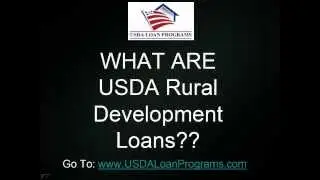 What are USDA Rural Development Loans
