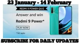 Amazon Redmi 9 Power quiz answers| FZ quiz time answers| Amazon Daily Quiz answers