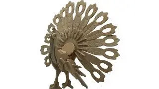 DIY Miniature PEACOCK ~ 3D Wooden Puzzle