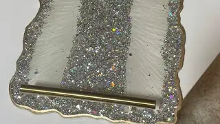 Super sparkle resin tray! Блестящий поднос из эпоксидной смолы! Поднос с блёстками!