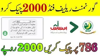 Bisp Program 2000 Check Online | Ehsaas Program 2022 | Ehsaas 786 SMS Portal
