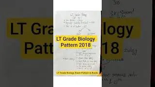 LT Grade Biology Exam Pattern 2018 & Books📕🔥🎯💯✅ #biology #shorts #motivation #ltgrade #inspiration