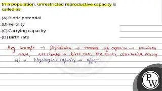 In a population, unrestricted reproductive capacity is called as:....