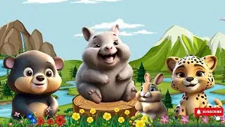 Cute Little Wild Animal Sounds: Sloth Bear, Cheetah, Wombat, Hare | Music For Relax