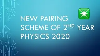 2nd year physics | Pairing scheme 2021 | 12 year pairing scheme 2021