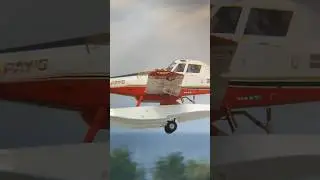 Air Tractor AT-802 Fire Boss landing in Mytilene airport after fire mission over Nyfida Lesvos.