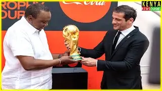 See what happened when Uhuru held the FIFA World Cup Trophy at State House Kenya