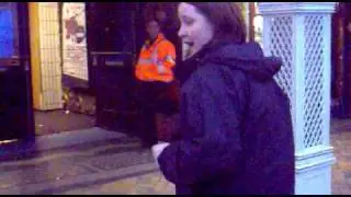 lisa dancing outside blackpool tower