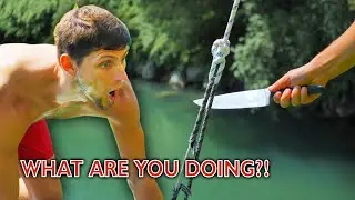 Big Swing Jumps in the Water