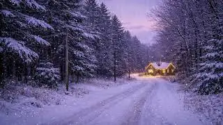 Drive Down a Snowy Rural Road and Listen to Chill Snowcore Music