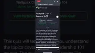Band App for Leadership Quizzes