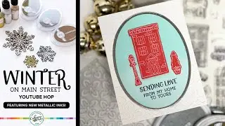 Easy No Coloring Holiday Cards! | Winter on Mainstreet Youtube Hop @catherinepooler