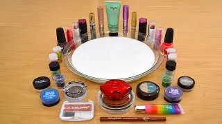 Mixing Makeup and Nail Polish Into Glossy Slime ! Satisfying Slime Video ! Slime Smoothie !