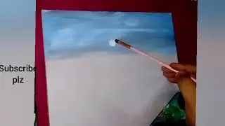 How to paint a lake for bignners||Acrylic painting for beginners