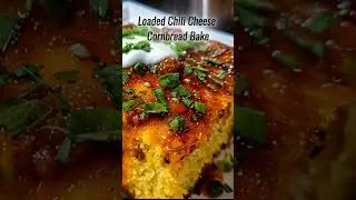Loaded Chili Cheese Cornbread Bake 🌽🧀 Easy Family Dinner #food #foodie #recipe #reels