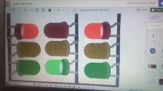 Sem&aacute;foro 3 Tempos  Uniifilar. TinkerCad. Projetado com Arduino.