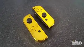 Gold Joy Con Nintendo Switch Controllers by Extreme Consoles