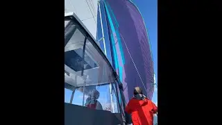 CODE-D Spinnaker trials off the bow sprit of 45North.