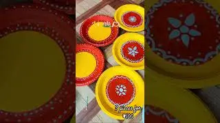 3 decorative plates for ₹100! For more details comment down below!! #art #artist #artwork