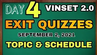 VINSET 2.0 EXIT QUIZZES SEPTEMBER 2, 2021| DEPED INSET 2021
