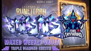 LoR Triple Diamond Chest Vault Opening! Highest Reward!