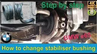 How to replace front stabilizer bushes on a BMW 7 E65 - All steps
