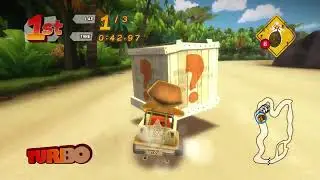 Alex racing in Zany Zoo Cup (50cc) - Madagascar Kartz