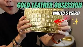My Gold Leather Obsession | Collection & Unboxing Gold Chanel WOC | Herm&egrave;s, Chanel 19A, Fendi