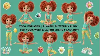 YOGA FOR KIDS | Playful Butterfly Flow | Fun Yoga with Lila for Energy and Joy!
