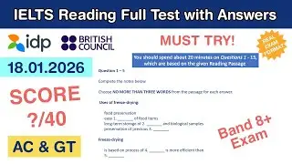 IELTS Reading Practice Test with Answers 18.01.2026 - Test #131