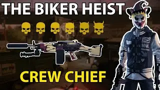 PAYDAY 2 - The Biker Heist DSOD Solo No Ai, Downs, Assets, 2nd Joker, Uppers - Crew Chief LMG Build