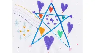 How to Draw Star and Heart ⭐ Doodle with Me 💖 Drawing & Coloring Page