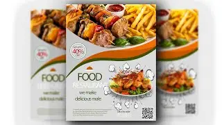 Restaurant flyer design in illustrator #graphicsstudio #flyer #illustrator