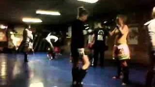 Vos Gym Amsterdam amateur Muay Thai class with assistent trainer Bennour Moncef