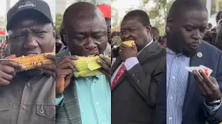 YUMMY! PRESIDENT RUTO BITES  MAHINDI CHOMA | SAKAJA MAYAI PASUA | RIGATHI GACHAGUA | MUDAVADI