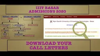 RGUKT 2020/IIIT BASAR 2020/NEW UPDATE ON RGUKT BASAR ADMISSION 2020/CALL LETETRs OF RGUKT BASAR 2020