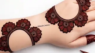 Very simple unique style mehndi design for back hand|new easy mehndi design 2026 | mehandi designs|