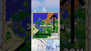 How big is Minecraft map? #minecraft #shorts